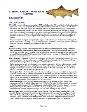 Online Fishing Reports .